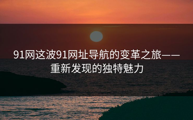 91网这波91网址导航的变革之旅——重新发现的独特魅力